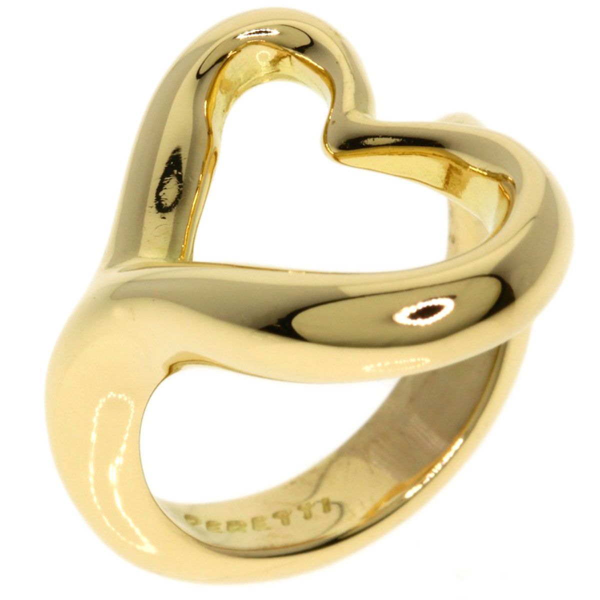 Tiffany & Co Open Heart Ring 18k Yellow Gold — view 2