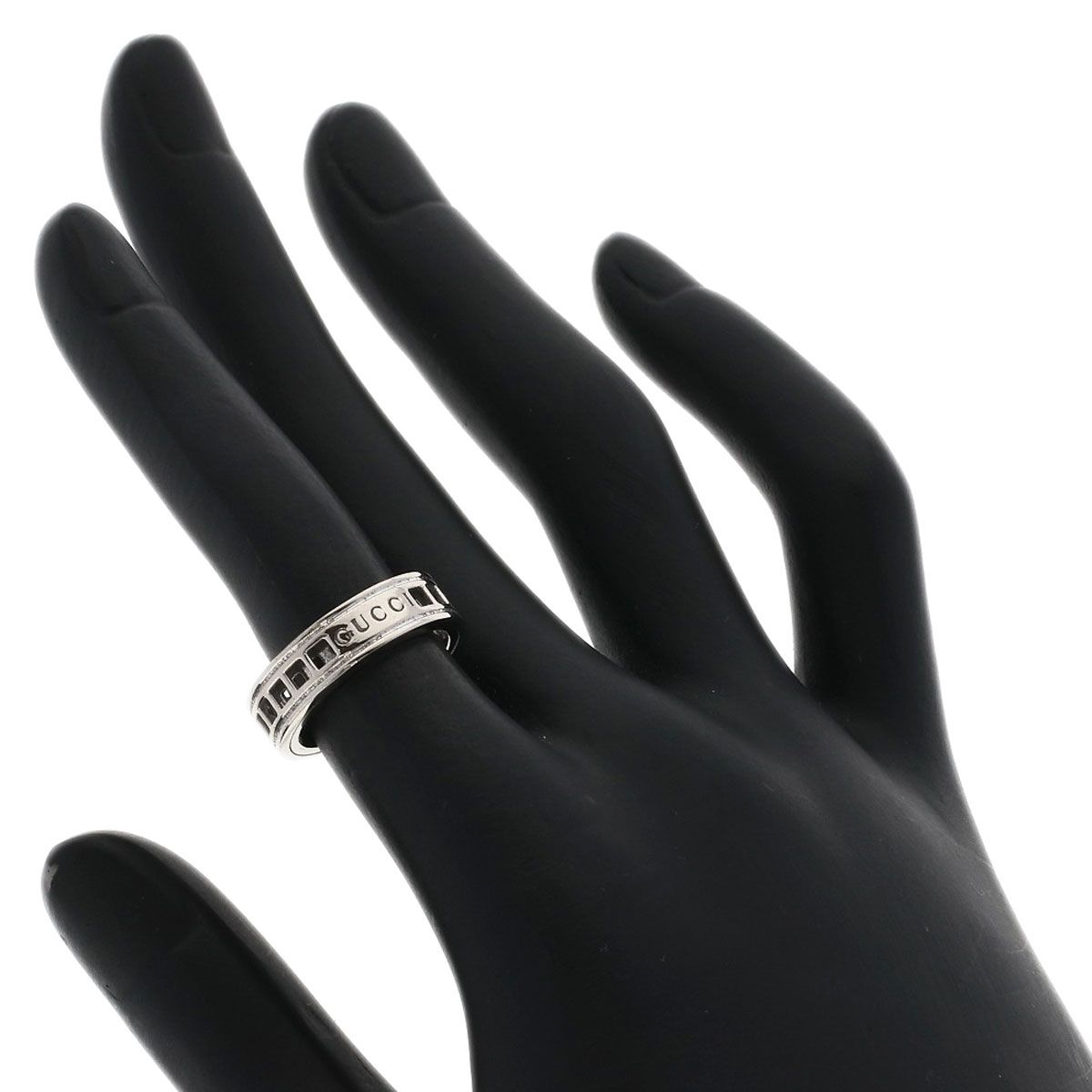 Gucci Scroll Ring 18k White Gold — view 5