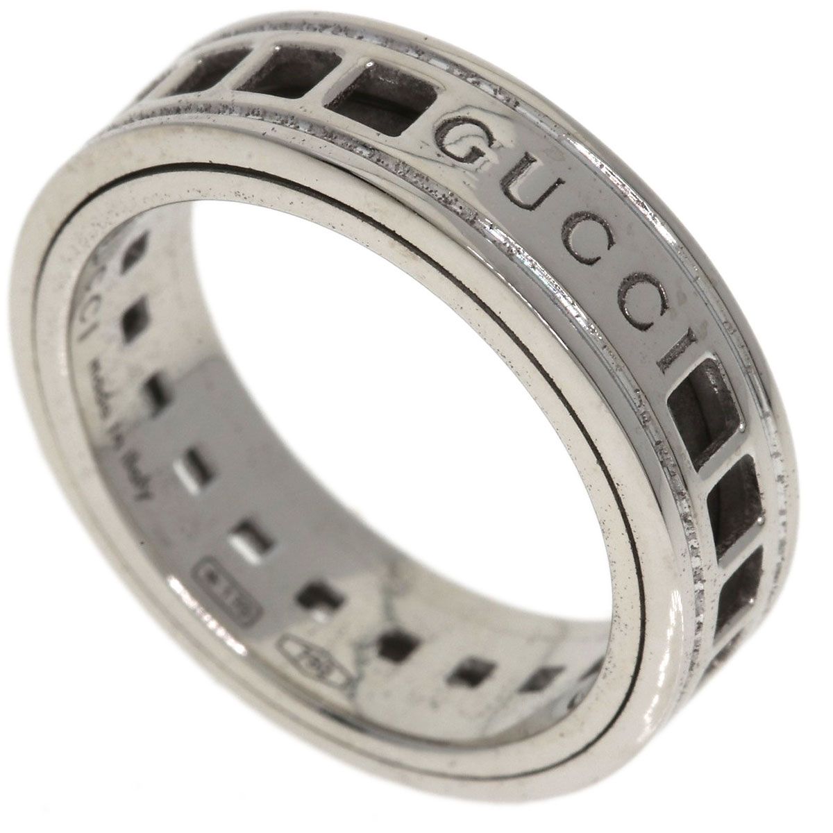 Gucci Scroll Ring 18k White Gold