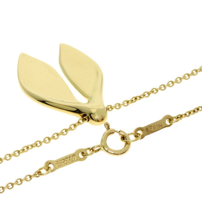 Tiffany & Co Leaf Fin Necklace 18k Yellow Gold — view 2