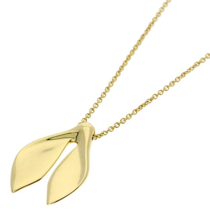 Tiffany & Co Leaf Fin Necklace 18k Yellow Gold