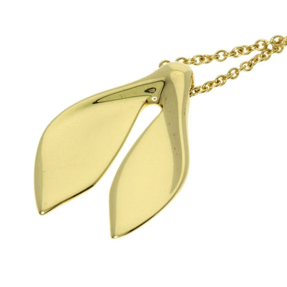 Tiffany & Co Leaf Fin Necklace 18k Yellow Gold — view 6