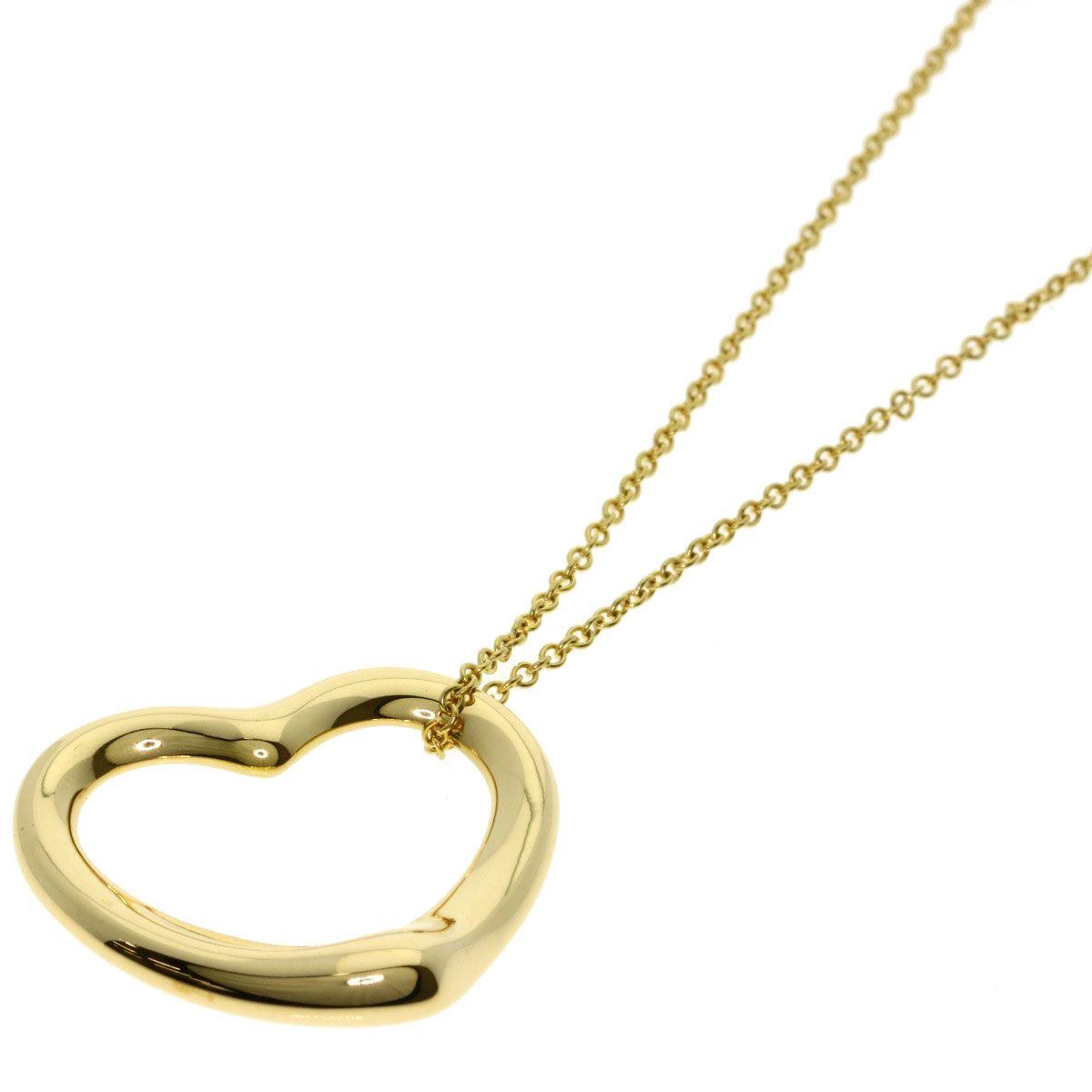 Tiffany & Co Open Heart Necklace 18k Yellow Gold