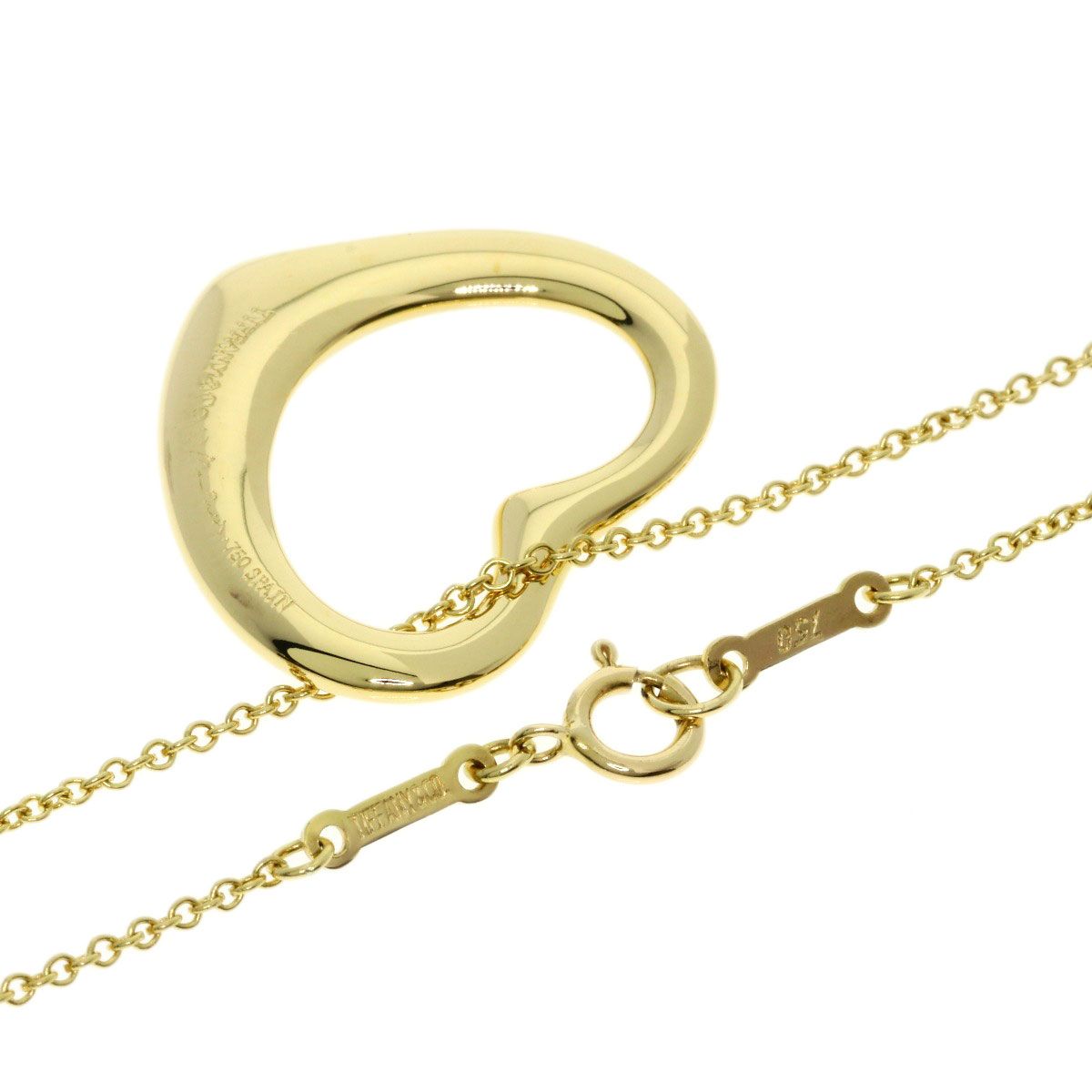 Tiffany & Co Open Heart Necklace 18k Yellow Gold — view 2
