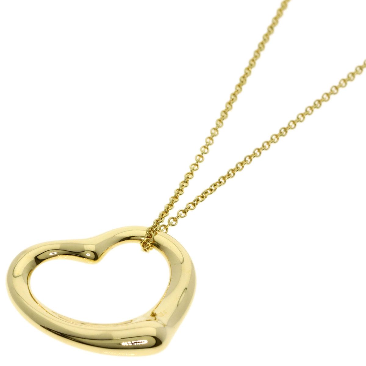 Tiffany & Co Open Heart Necklace 18k Yellow Gold