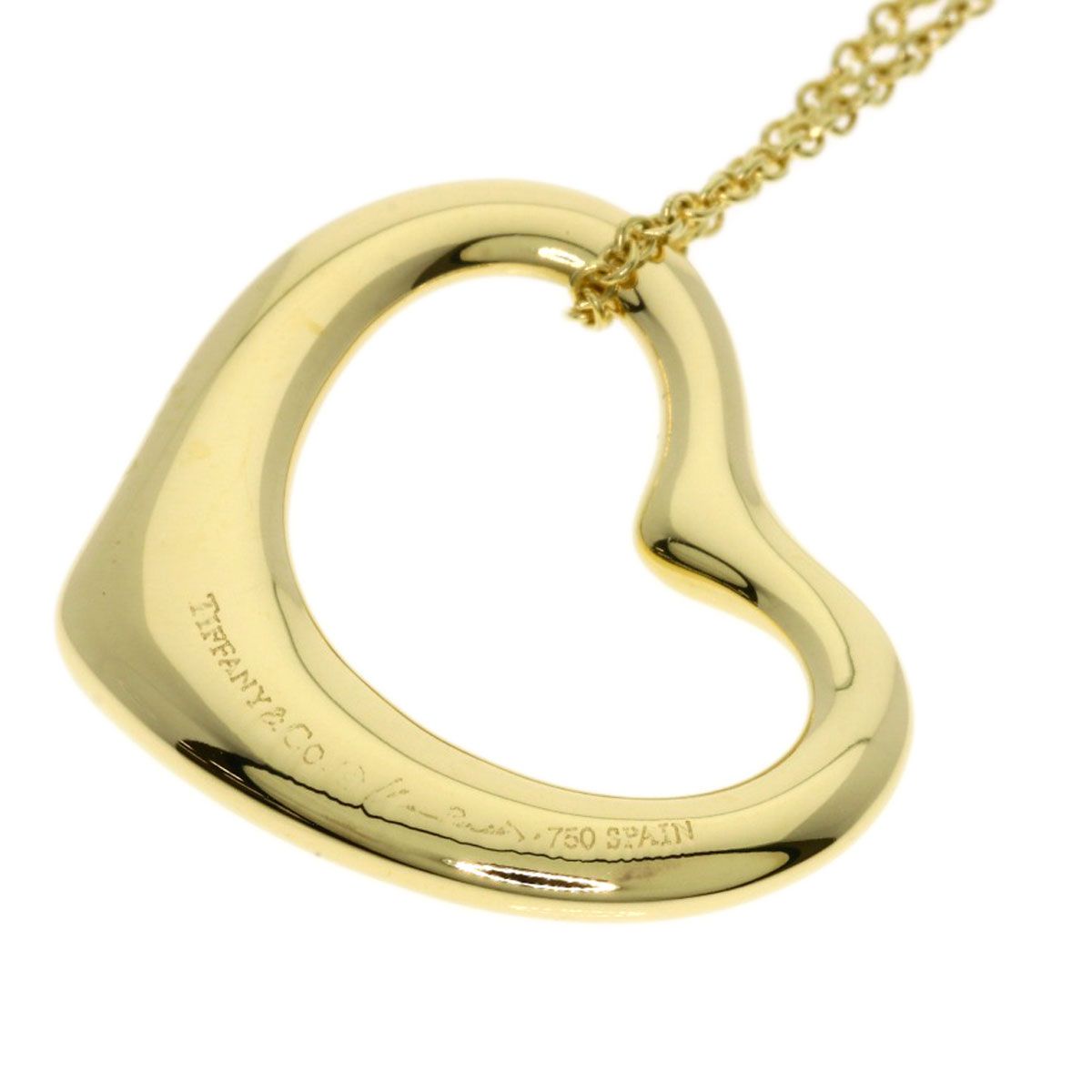 Tiffany & Co Open Heart Necklace 18k Yellow Gold — view 5