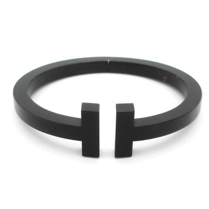 Tiffany & Co Bangle T Square Bracelet Black