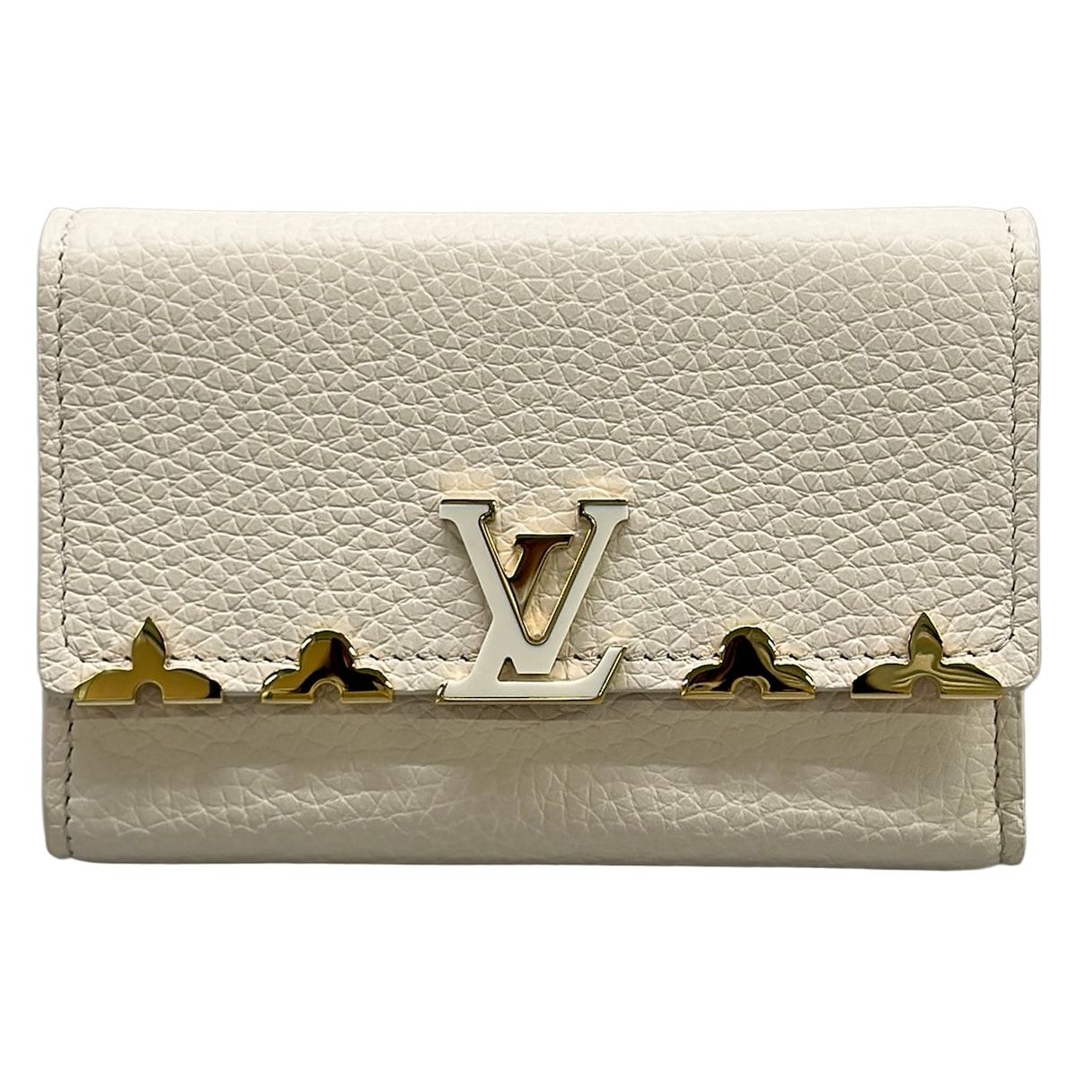 Louis Vuitton Trifold Wallet Capucines Portefeuille Compact Quartz Leather