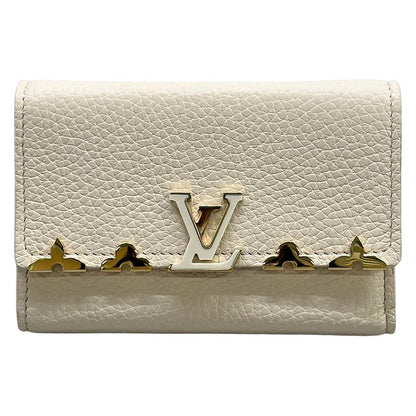 Louis Vuitton Trifold Wallet Capucines Portefeuille Compact Quartz Leather
