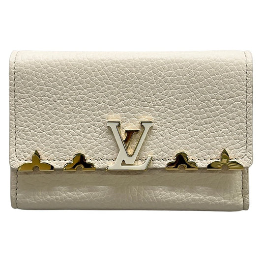 Louis Vuitton Trifold Wallet Capucines Portefeuille Compact Quartz Leather