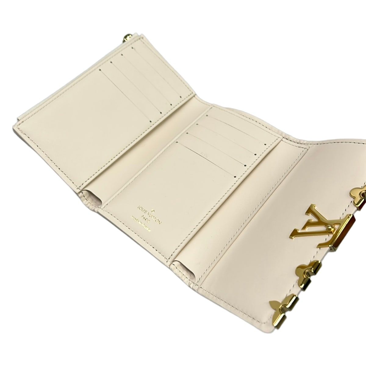 Louis Vuitton Trifold Wallet Capucines Portefeuille Compact Quartz Leather — view 3