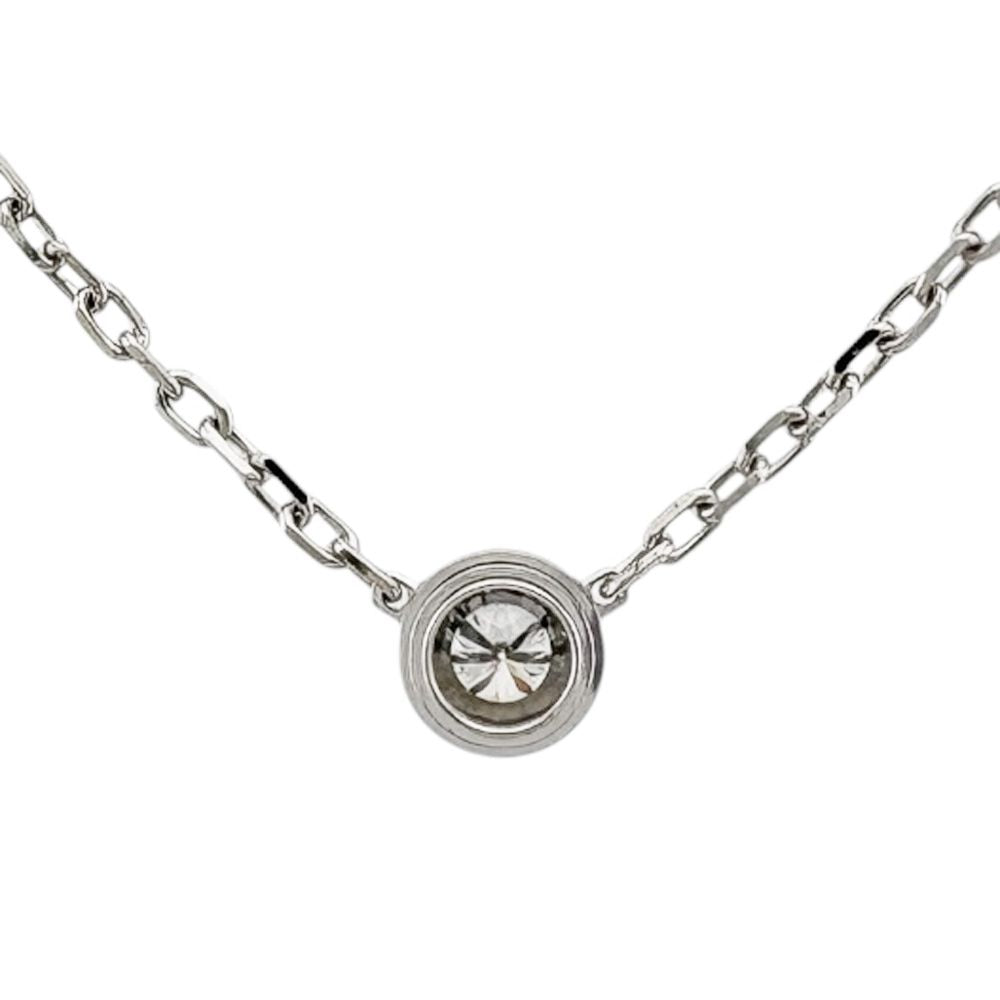 Cartier d'Amour Diamant Leger Necklace 18k White Gold Diamond — view 3