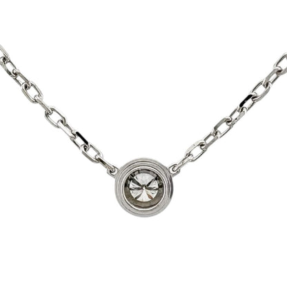 Cartier d'Amour Diamant Leger Necklace 18k White Gold Diamond — view 3