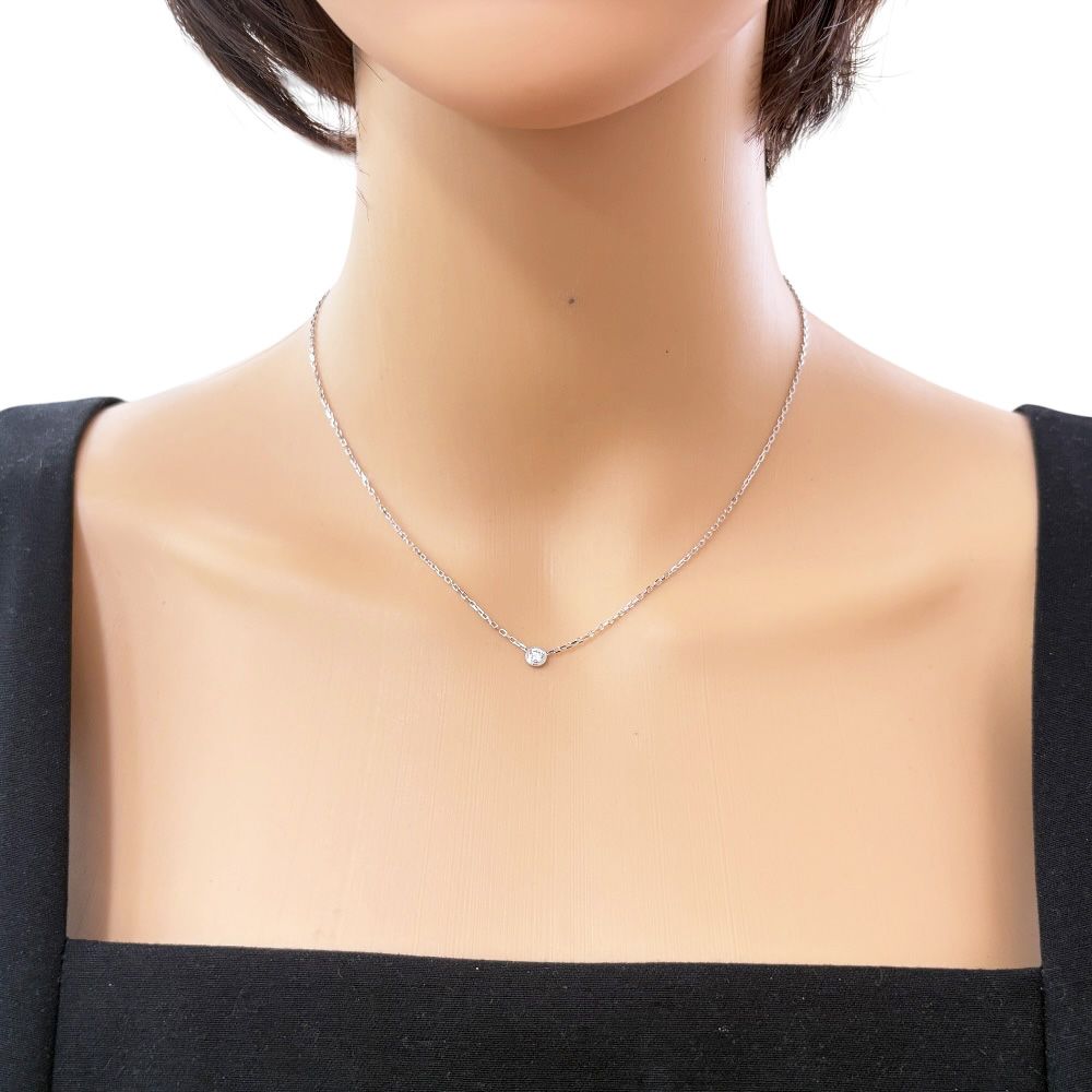 Cartier d'Amour Diamant Leger Necklace 18k White Gold Diamond — view 2