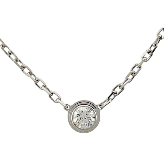 Cartier d'Amour Diamant Leger Necklace 18k White Gold Diamond