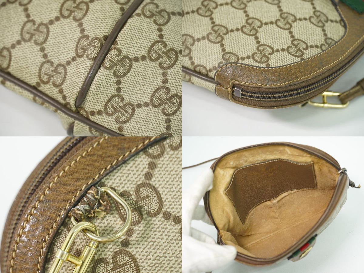 Gucci Sherry Line GG Supreme Shoulder Bag Pochette Beige Shelly — view 8