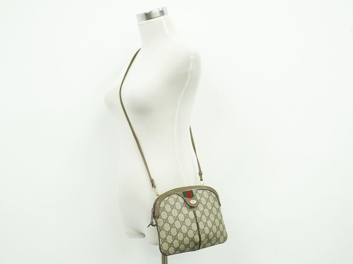 Gucci Sherry Line GG Supreme Shoulder Bag Pochette Beige Shelly — view 6