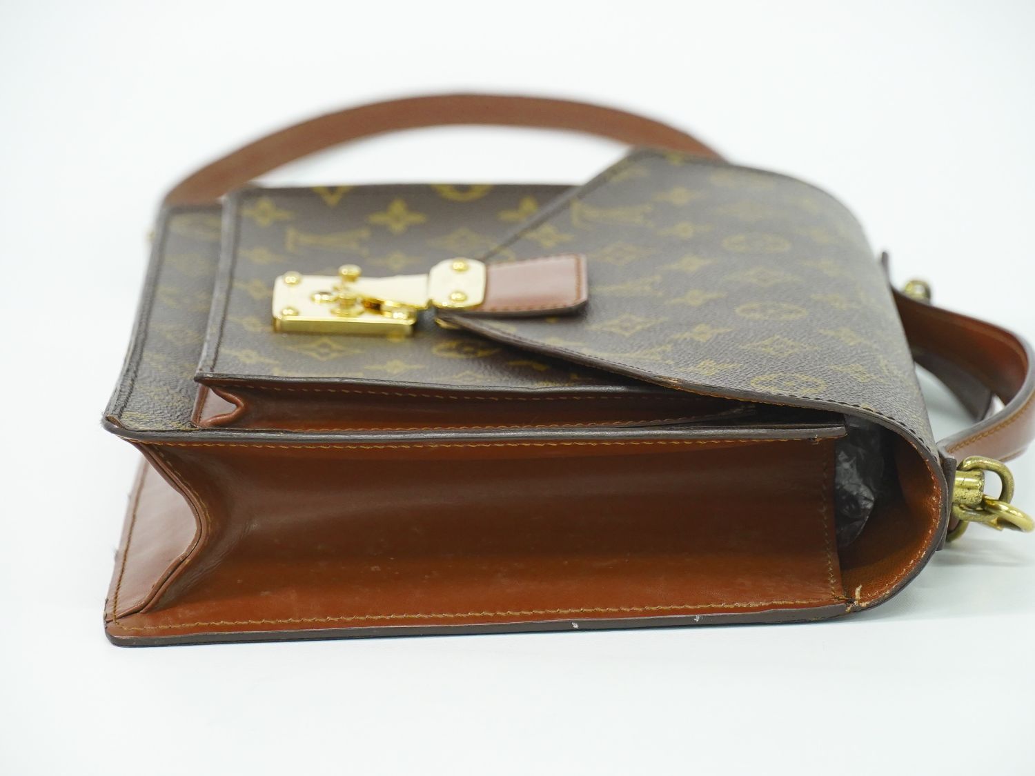 Louis Vuitton LV Monceau Monogram 2-Way Shoulder Bag Brown — view 4
