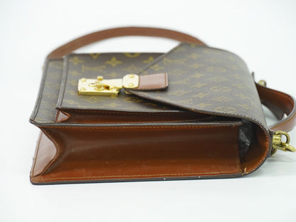 Louis Vuitton LV Monceau Monogram 2-Way Shoulder Bag Brown — view 4