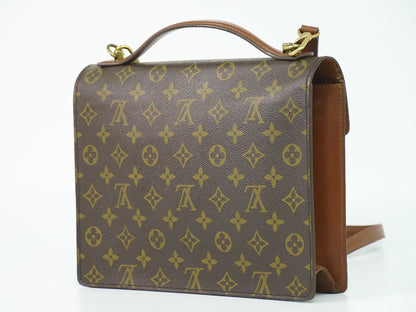 Louis Vuitton LV Monceau Monogram 2-Way Shoulder Bag Brown — view 2