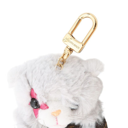 Louis Vuitton Bag Charm Monogram Faux Fur LV Kitten Earphones Case — view 4