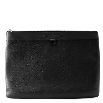 Louis Vuitton Clutch Monogram Shadow Pochette Discovery Black