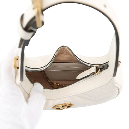 Gucci Handbag GG Marmont Half Moon Chez Blanc Quilted Bag Shoulder White — view 6