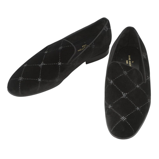 Louis Vuitton Opera Shoes LV Velour 5.5 Black