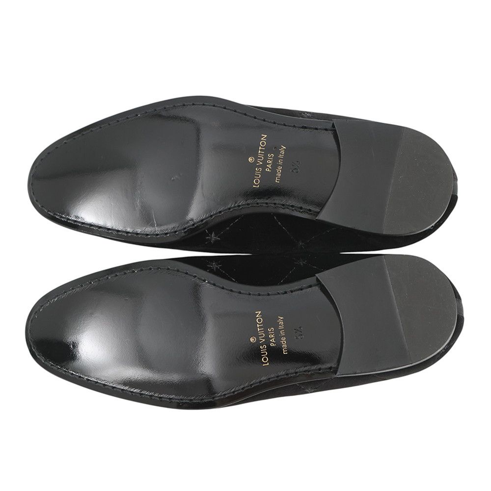 Louis Vuitton Opera Shoes LV Velour 5.5 Black — view 4
