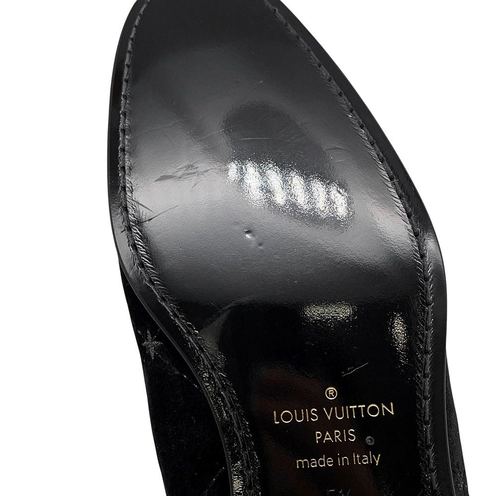 Louis Vuitton Opera Shoes LV Velour 5.5 Black — view 9