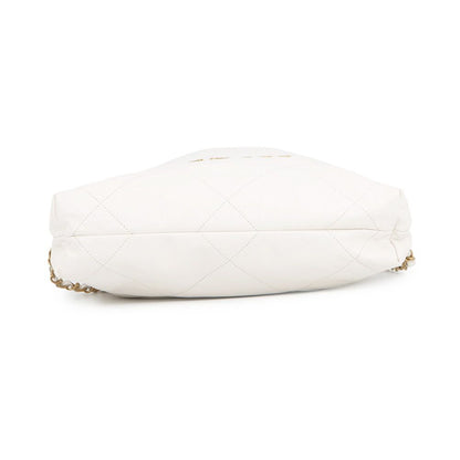 Chanel Backpack 22 Small Shiny Calfskin White — view 3