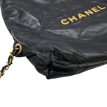 Chanel Backpack 22 Small Shiny Calfskin Black — view 7