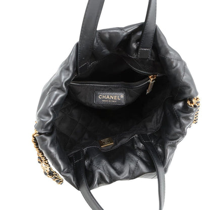 Chanel Backpack 22 Small Shiny Calfskin Black — view 5