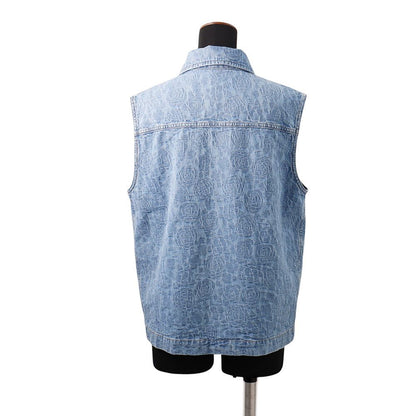 Chanel Vest Denim Camellia Cotton 36 — view 2