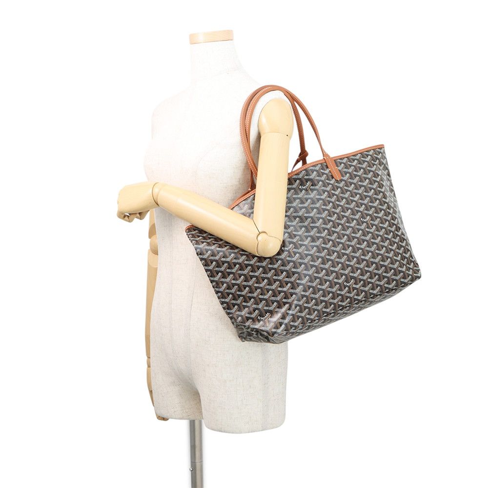 Goyard Tote Saint Louis PM Leather Black with Pouch — view 4