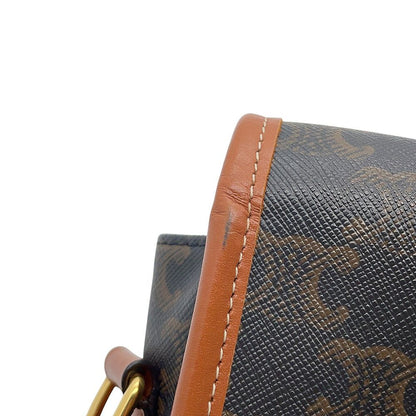 Celine Shoulder Bag Triomphe Folco Leather — view 8