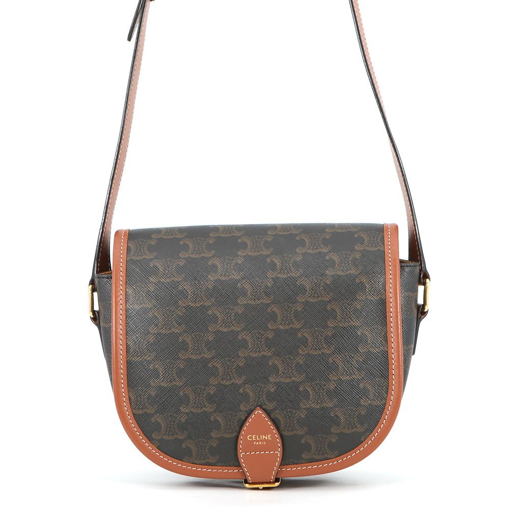 Celine Shoulder Bag Triomphe Folco Leather