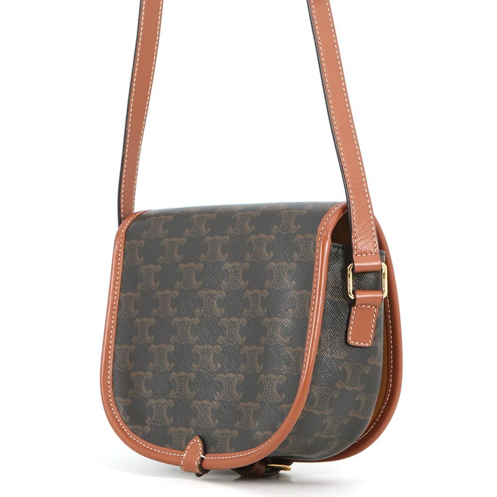 Celine Shoulder Bag Triomphe Folco Leather — view 2