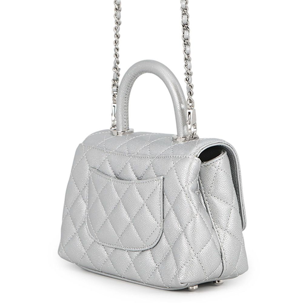Chanel Handbag CC Logo Coco Handle Quilted Xxs Caviar Leather 2-Way — view 2