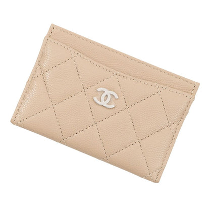 Chanel Card Case Classic Quilted CC Logo Caviar Leather Constant