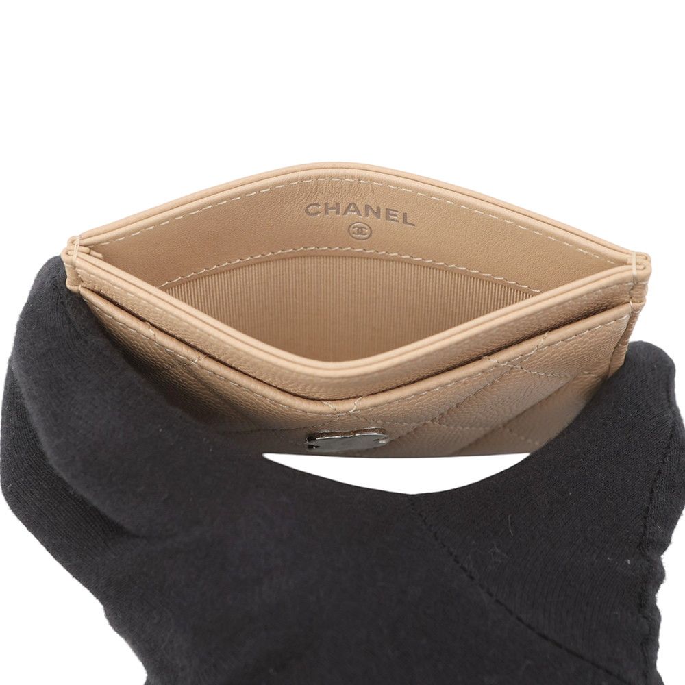 Chanel Card Case Classic Quilted CC Logo Caviar Leather Constant — view 4