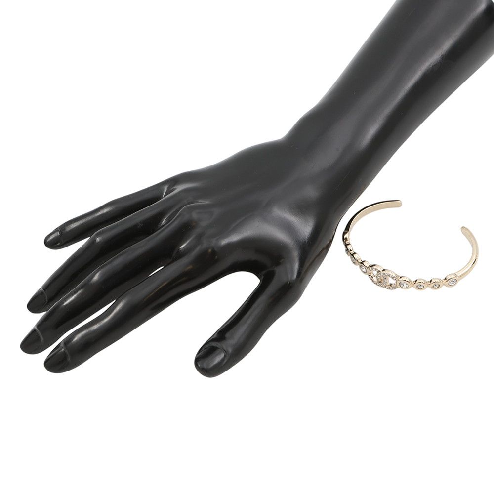 Chanel Bangle CC Logo Rhinestone M Bracelet — view 4