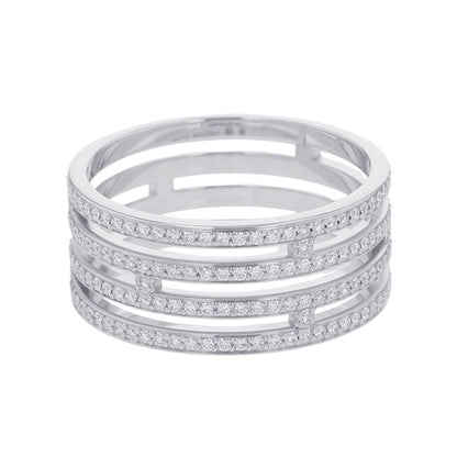 Hermes Ring Arianne GM Wedding Diamond Total 18k White Gold — view 3