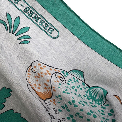 Hermes Shawl Carre 140 Geant les Leopards Cashmere Silk Scarf — view 2