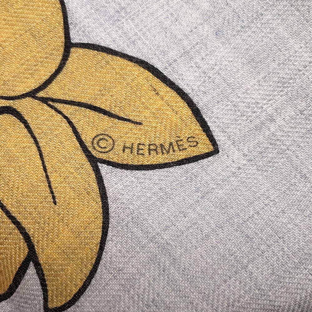 Hermes Shawl Carre 140 Geant les Leopards Cashmere Silk Scarf — view 5