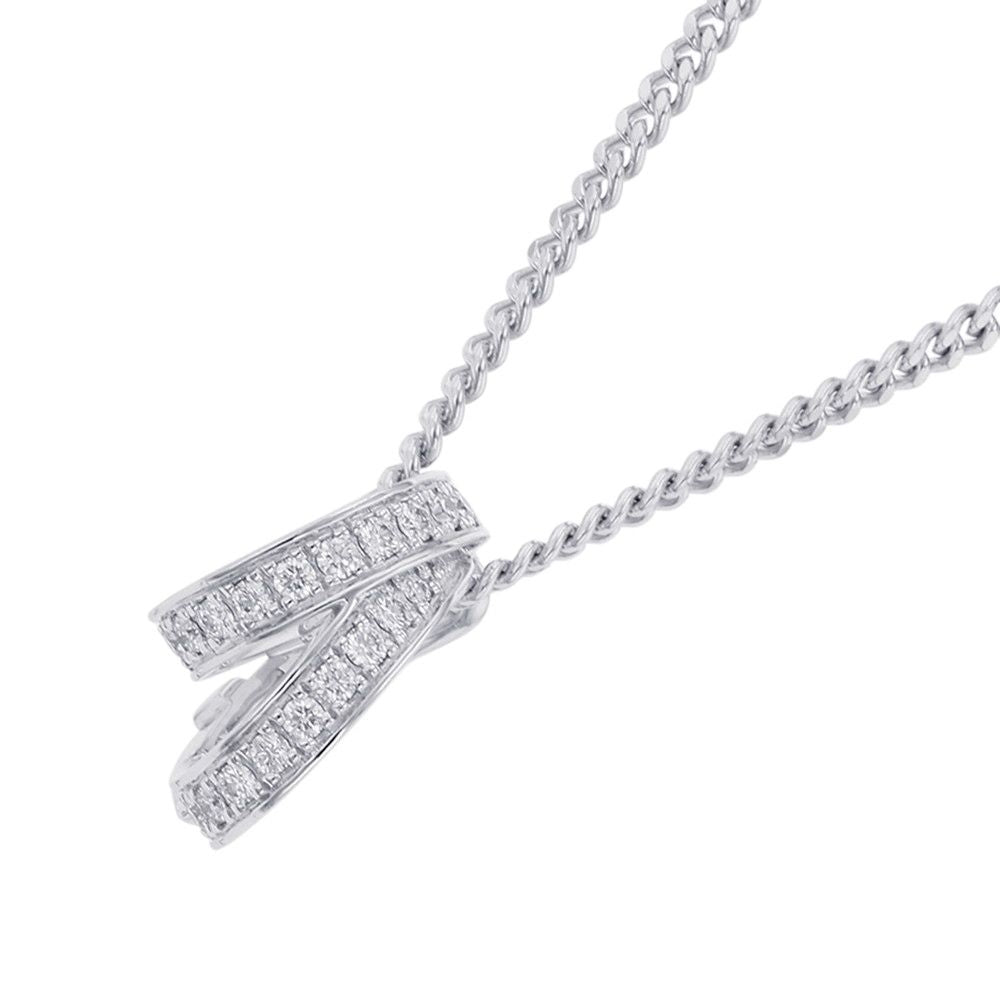 Hermes Necklace Etriviere Pendant Diamond Total 18k White Gold 42 — view 3