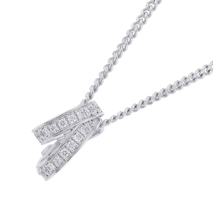 Hermes Necklace Etriviere Pendant Diamond Total 18k White Gold 42 — view 3
