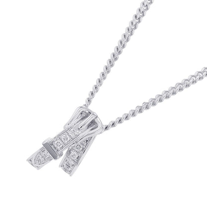 Hermes Necklace Etriviere Pendant Diamond Total 18k White Gold 42