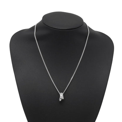 Hermes Necklace Etriviere Pendant Diamond Total 18k White Gold 42 — view 4