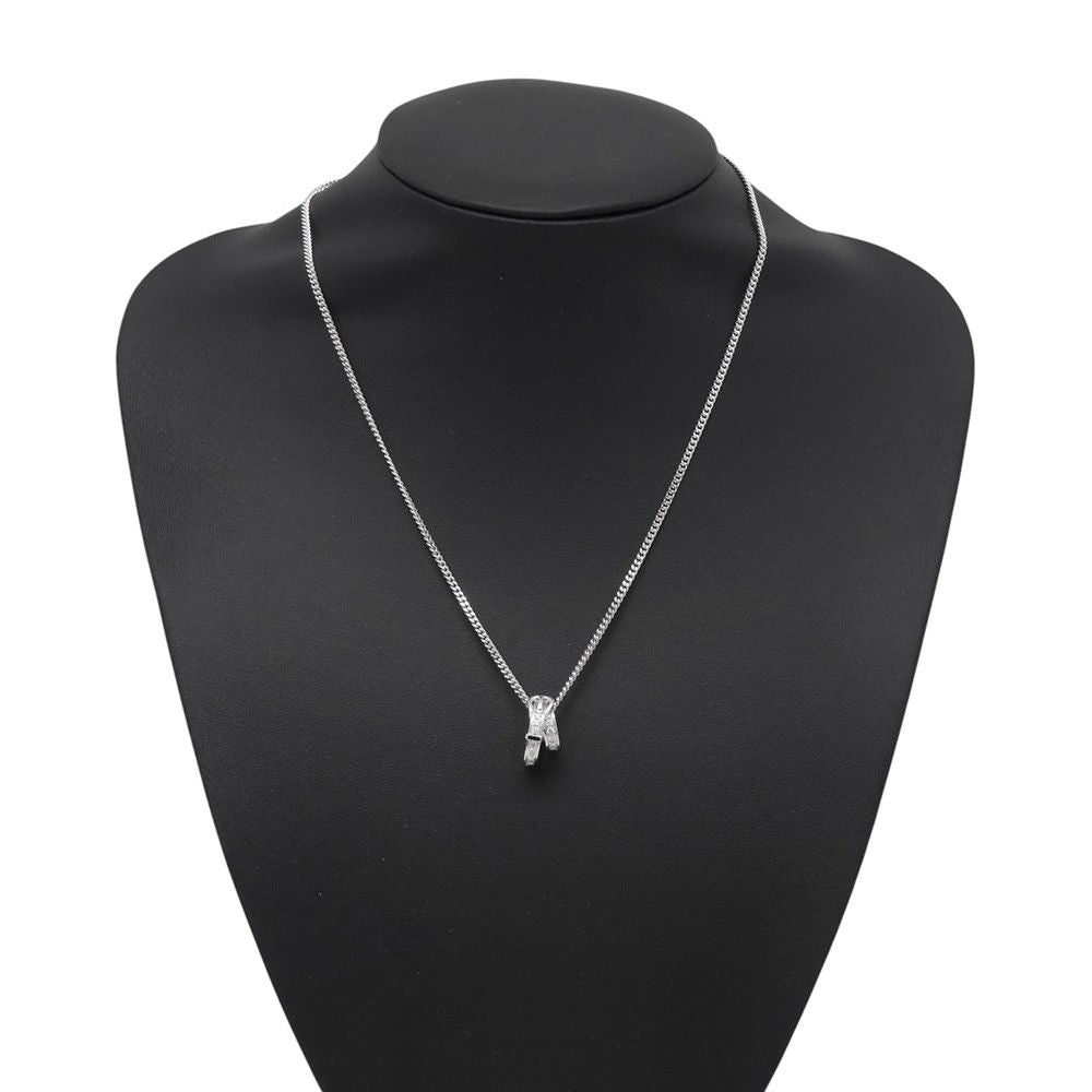 Hermes Necklace Etriviere Pendant Diamond Total 18k White Gold 40 — view 4